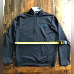 Carolina Panthers Antigua Mens Medium Black Quarter Zip